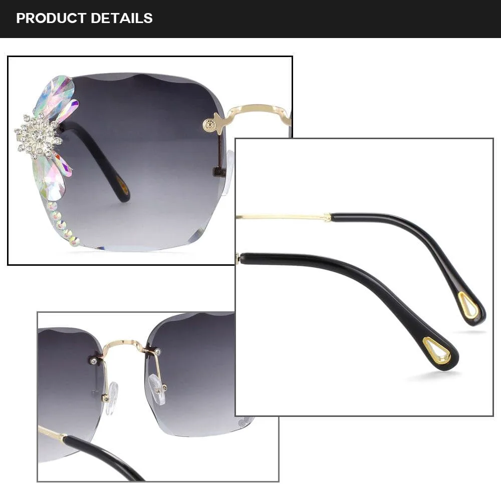 Женские солнцезащитные очки MUTYNE с квадратными стразами и градиентным переходом цвета, роскошные, блестящие, модные, с защитой от УФ-излучения UV400, Blue Pink
Женские солнцезащитные очки MUTYNE с квадратными стразами и градиентным переходом цвета, роскошные, блестящие, модные, с защитой от УФ-излучения UV400, Blue Pink