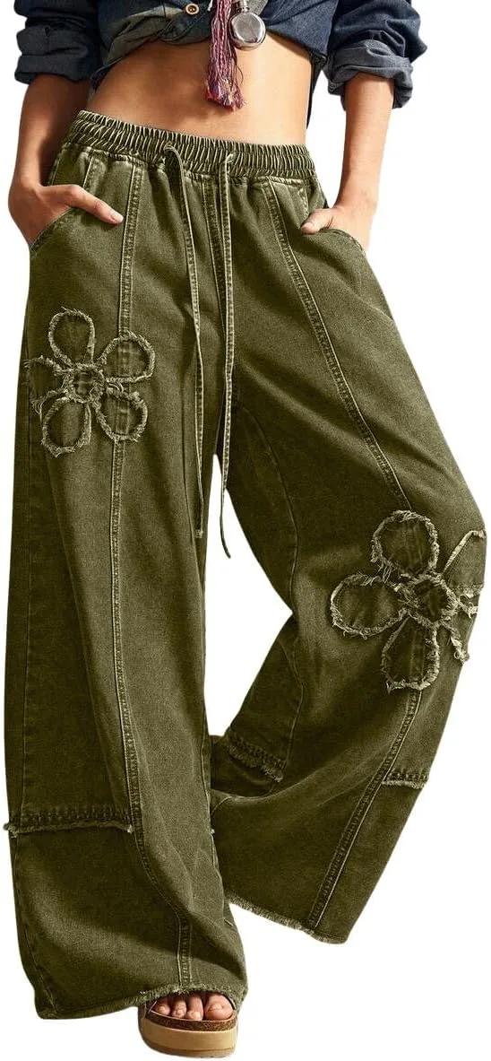 Женские джинсы-палаццо Chouyatou с цветочным принтом
Женские джинсы-палаццо Chouyatou с цветочным принтом