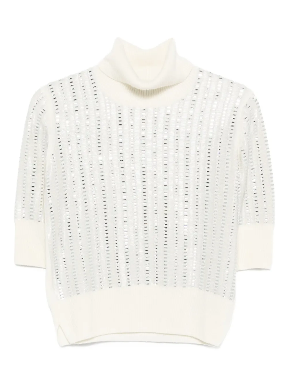 Декорированная футболка с высоким воротником Ermanno Scervino, нейтральный
Декорированная футболка с высоким воротником Ermanno Scervino, нейтральный