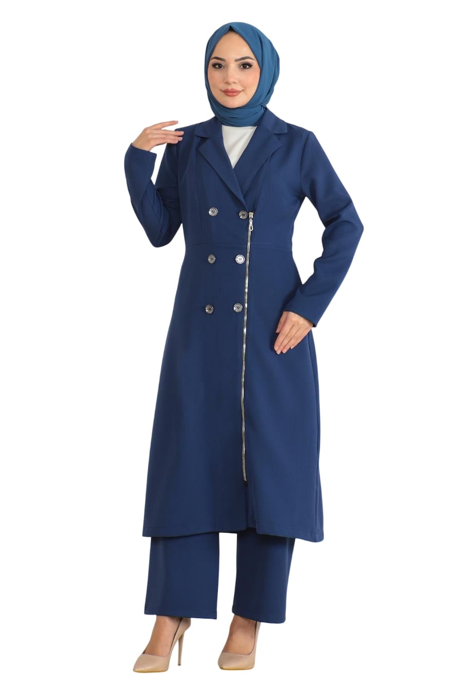 Брючный костюм MODAMIHRAM, синий
Брючный костюм MODAMIHRAM, синий