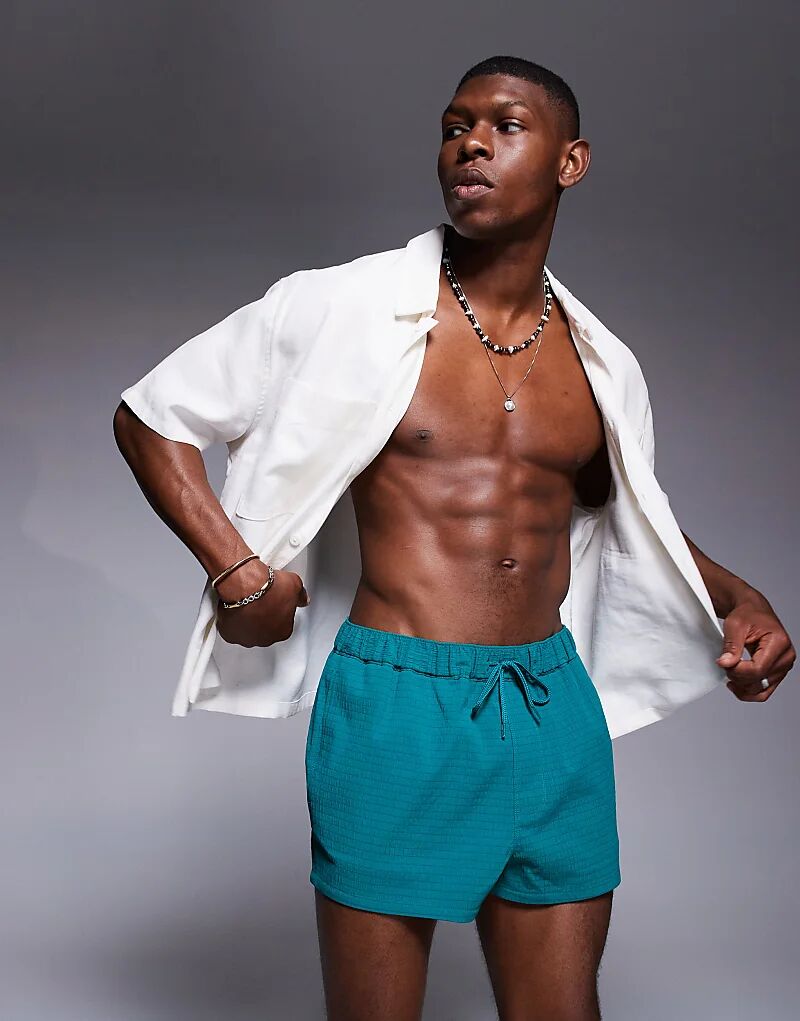 Текстурированные суперкороткие шорты для плавания ASOS DESIGN в бирюзовом цвете
Текстурированные суперкороткие шорты для плавания ASOS DESIGN в бирюзовом цвете