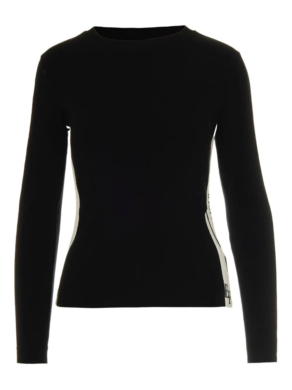 Свитер с отделкой в полоску Elisabetta Franchi, черный
Свитер с отделкой в полоску Elisabetta Franchi, черный