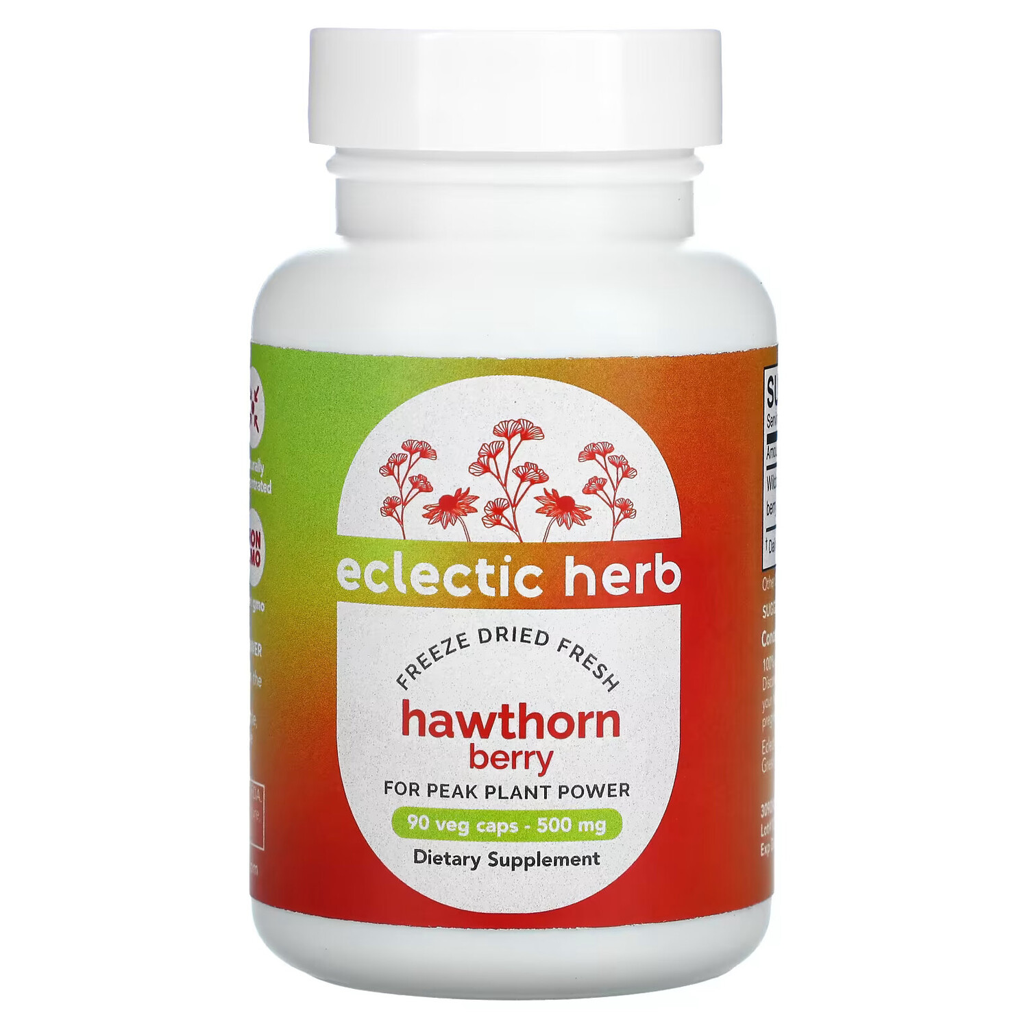 Eclectic Institute, сублимированные ягоды боярышника, 500 мг, 90 вегетарианских капсул 
Eclectic Institute, сублимированные ягоды боярышника, 500 мг, 90 вегетарианских капсул