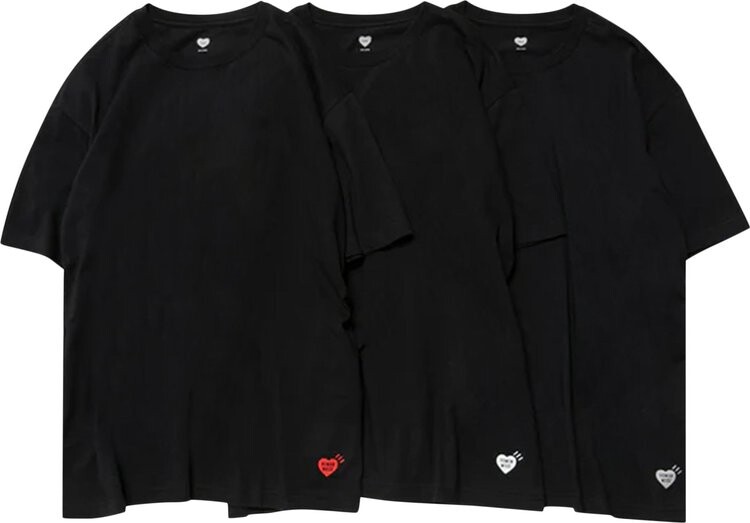 Футболка Human Made T-Shirt (3 Pack) 'Black', черный 
Футболка Human Made T-Shirt (3 Pack) 'Black', черный