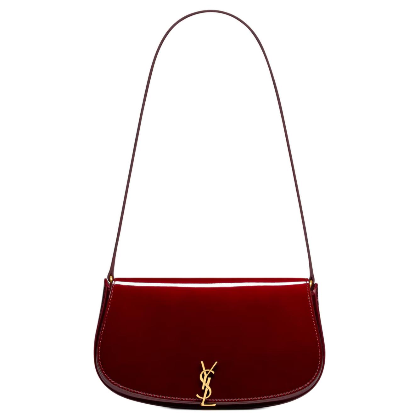 SAINT LAURENT Кассандр Миниатюрная сумка через плечо из телячьей кожи Полумесяц Глянцевая Бордо
SAINT LAURENT Кассандр Миниатюрная сумка через плечо из телячьей кожи Полумесяц Глянцевая Бордо