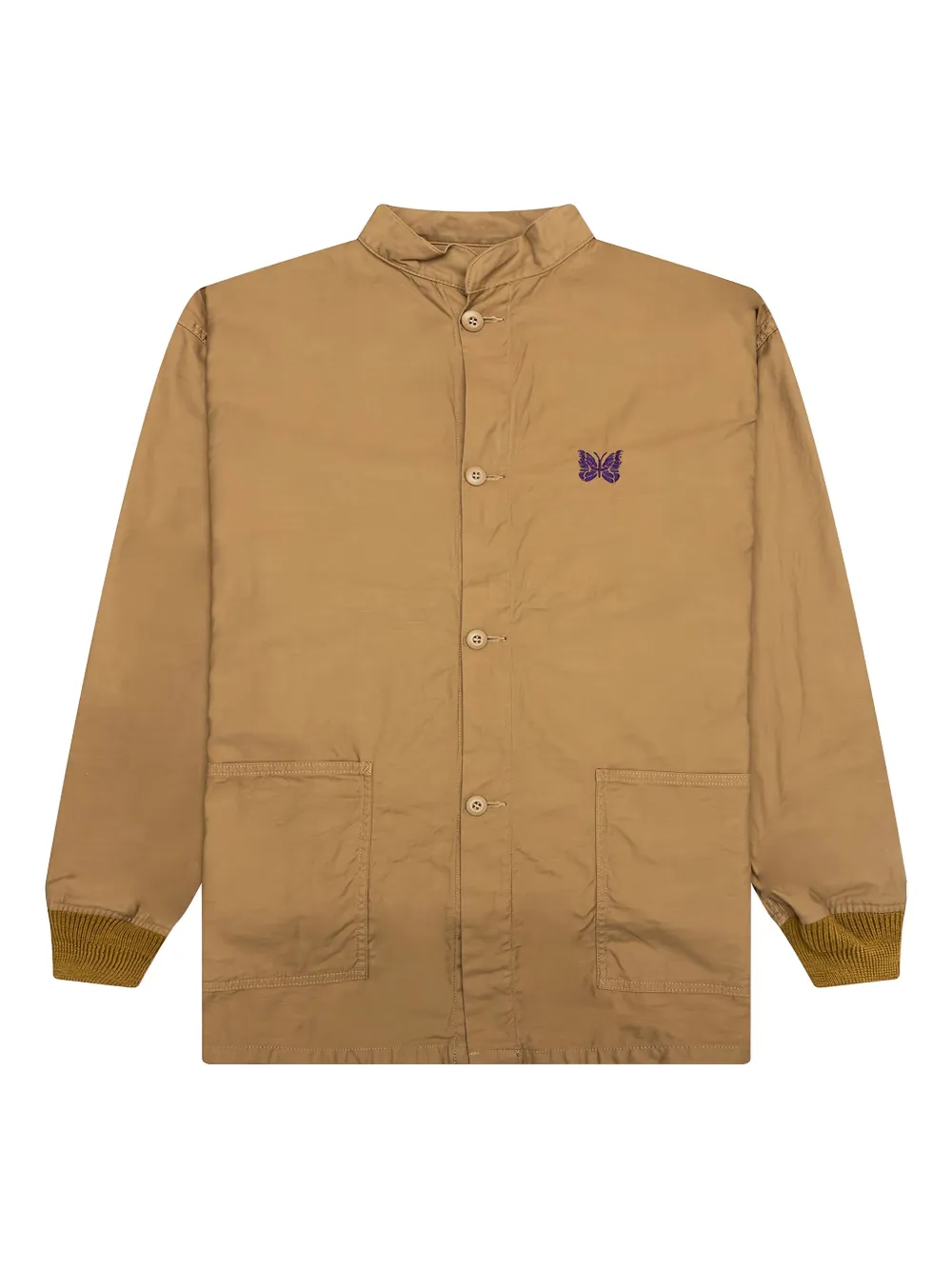 Рубашка с вышитыми бабочками и ребристыми манжетами Needles, коричневый
Рубашка с вышитыми бабочками и ребристыми манжетами Needles, коричневый