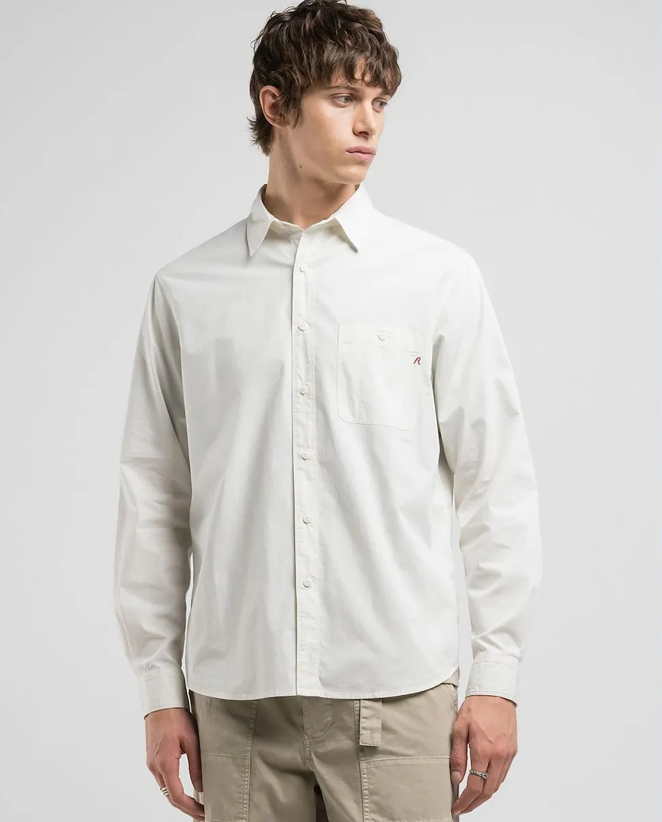 Мужская рубашка из хлопка прямого кроя с длинным рукавом Replay, белый
Мужская рубашка из хлопка прямого кроя с длинным рукавом Replay, белый