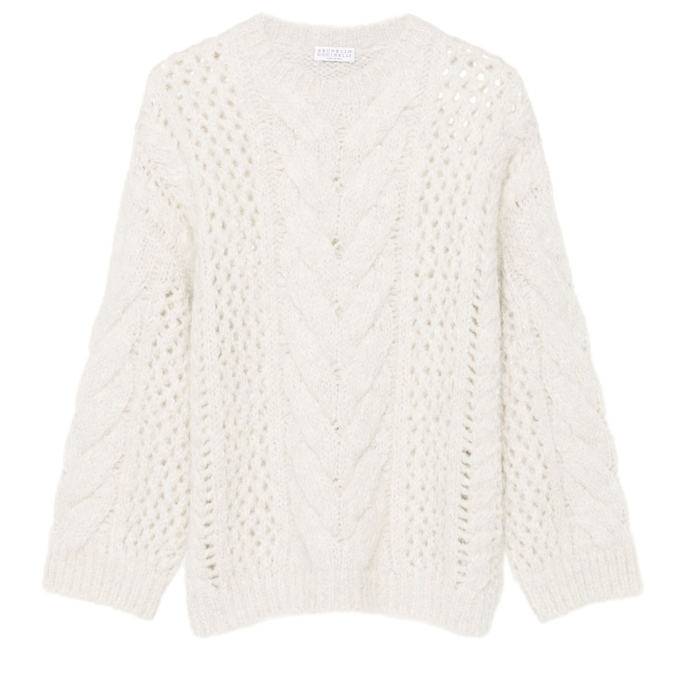 Объемный вязаный свитер Brunello Cucinelli, светло-серый
Объемный вязаный свитер Brunello Cucinelli, светло-серый