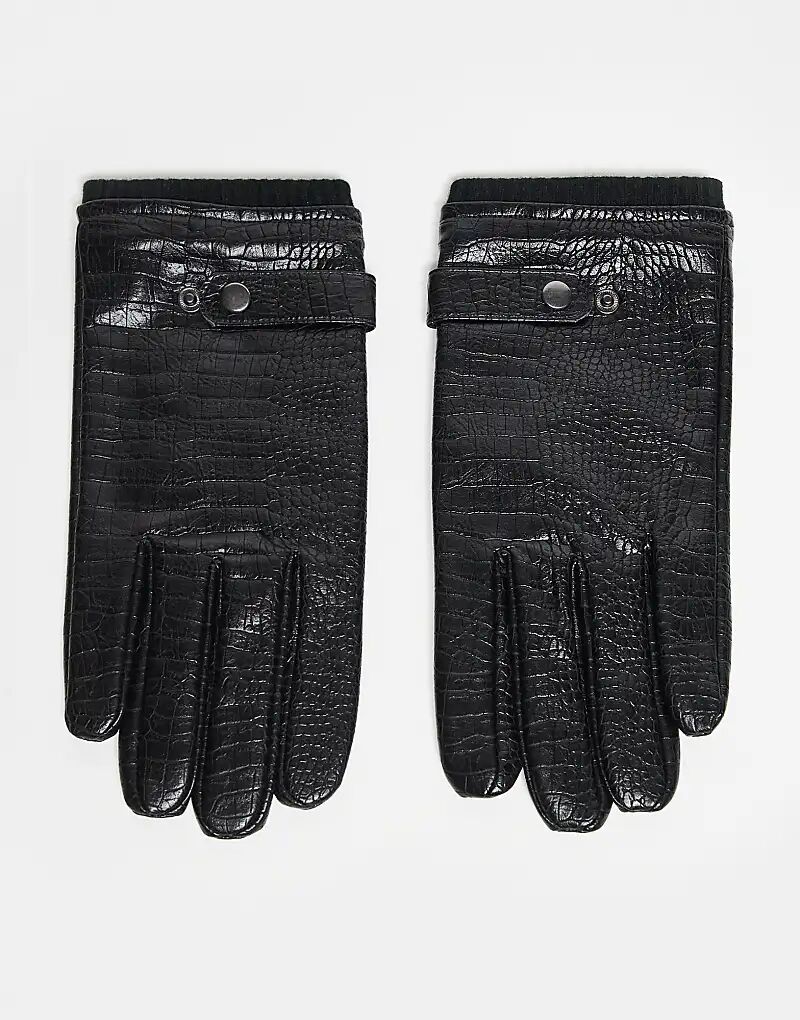 Элегантные перчатки из искусственной кожи с крокодиловым эффектом ASOS DESIGN черного цвета
Элегантные перчатки из искусственной кожи с крокодиловым эффектом ASOS DESIGN черного цвета