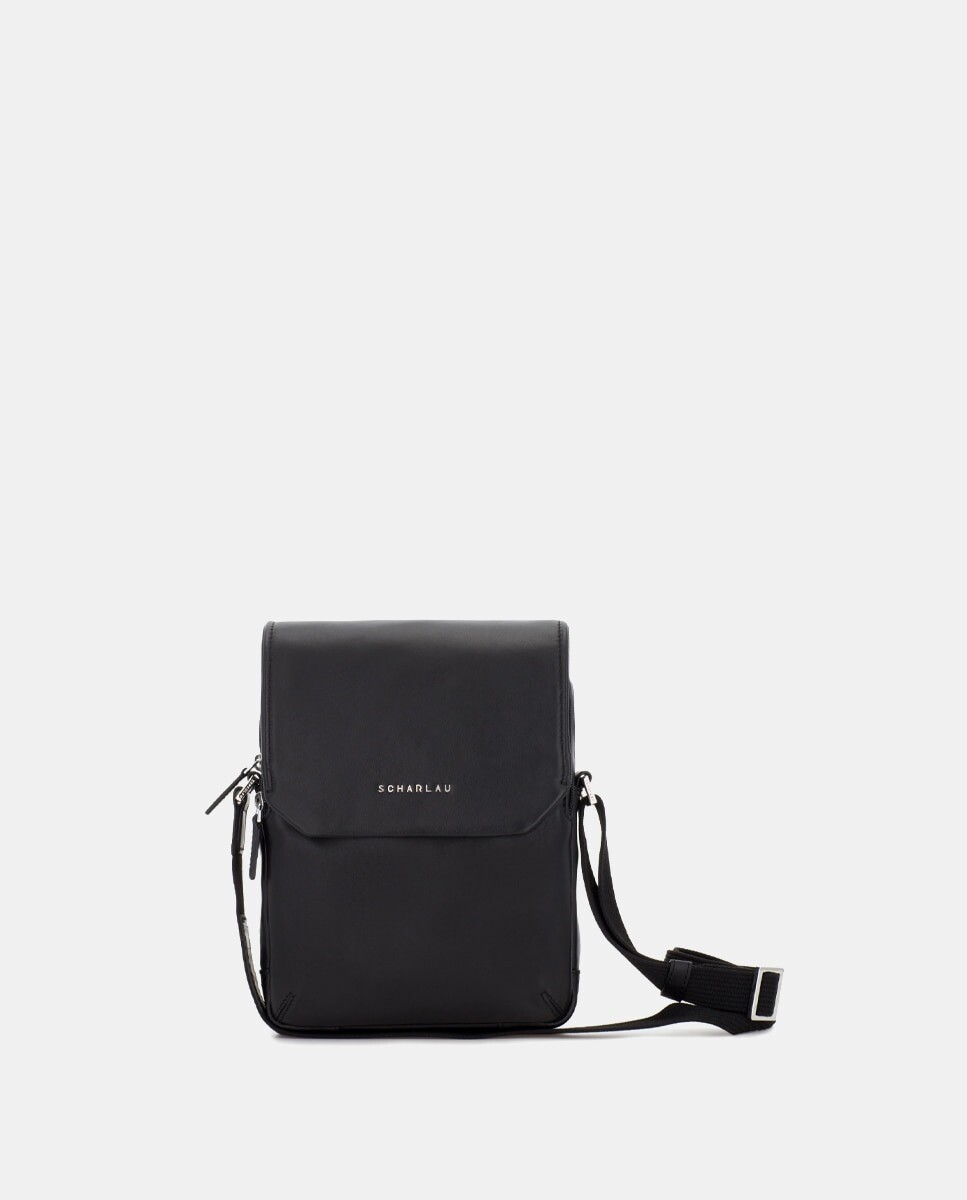 Мужская черная кожаная сумка через плечо с клапаном Scharlau, черный
Мужская черная кожаная сумка через плечо с клапаном Scharlau, черный