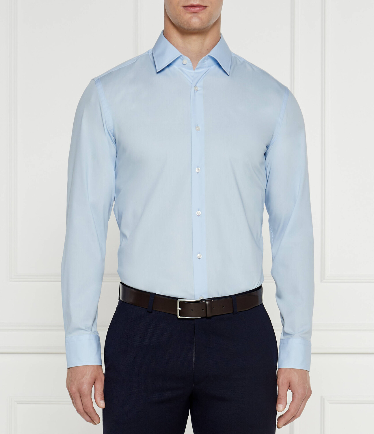 Рубашка BOSS BLACK h-hank-kent-c1-214 slim fit, синий 
Рубашка BOSS BLACK h-hank-kent-c1-214 slim fit, синий