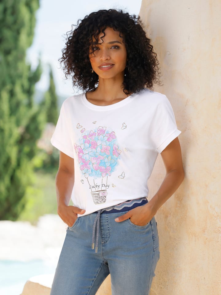 Рубашка с короткими рукавами белого цвета Heine
Рубашка с короткими рукавами белого цвета Heine