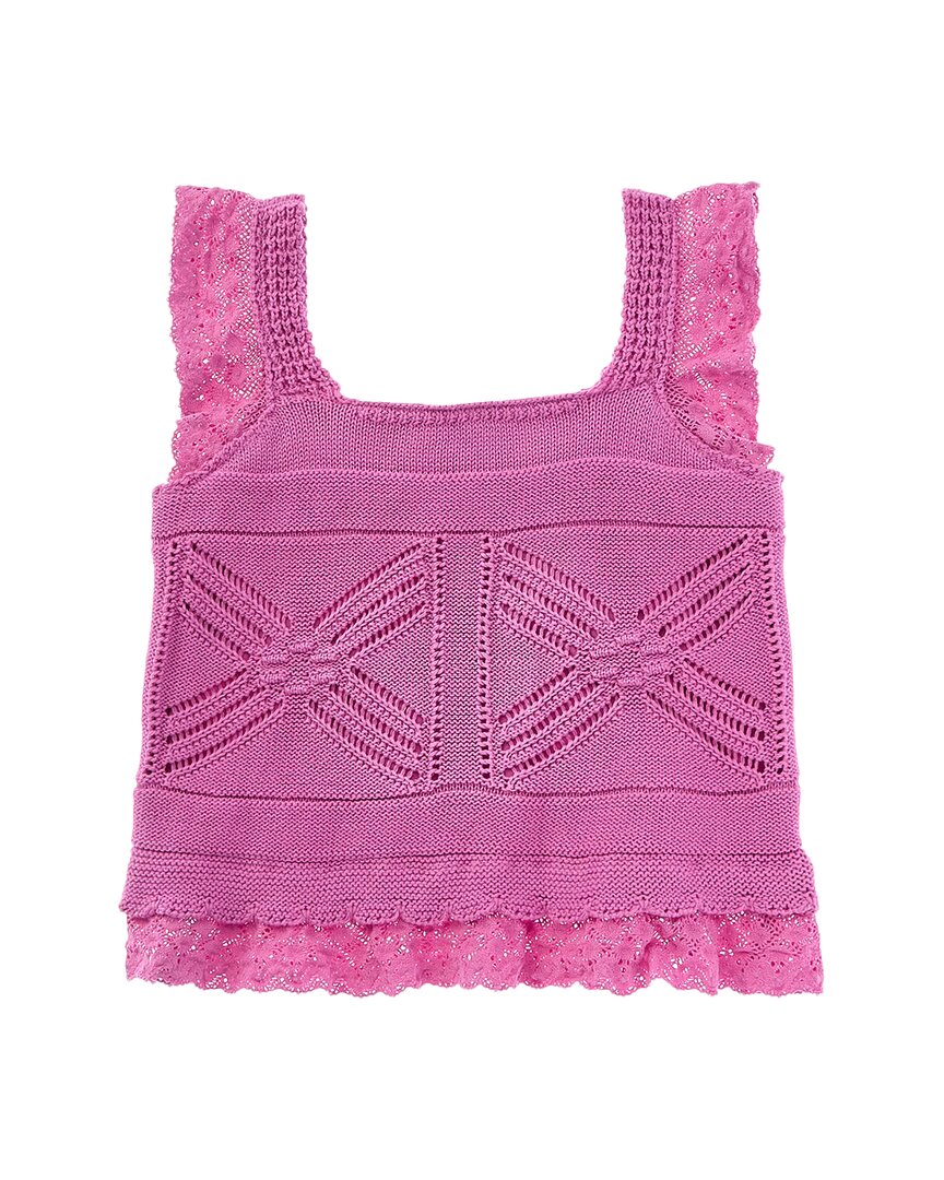 Великолепный вязаный крючком свитер-майка Splendid, розовый
Великолепный вязаный крючком свитер-майка Splendid, розовый