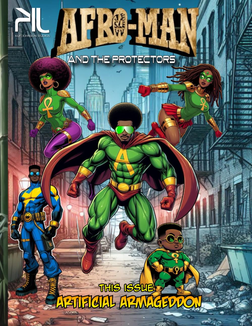 Afro-Man and The Protectors: Artificial Armageddon (Independently published)
Afro-Man and The Protectors: Artificial Armageddon (Independently published)