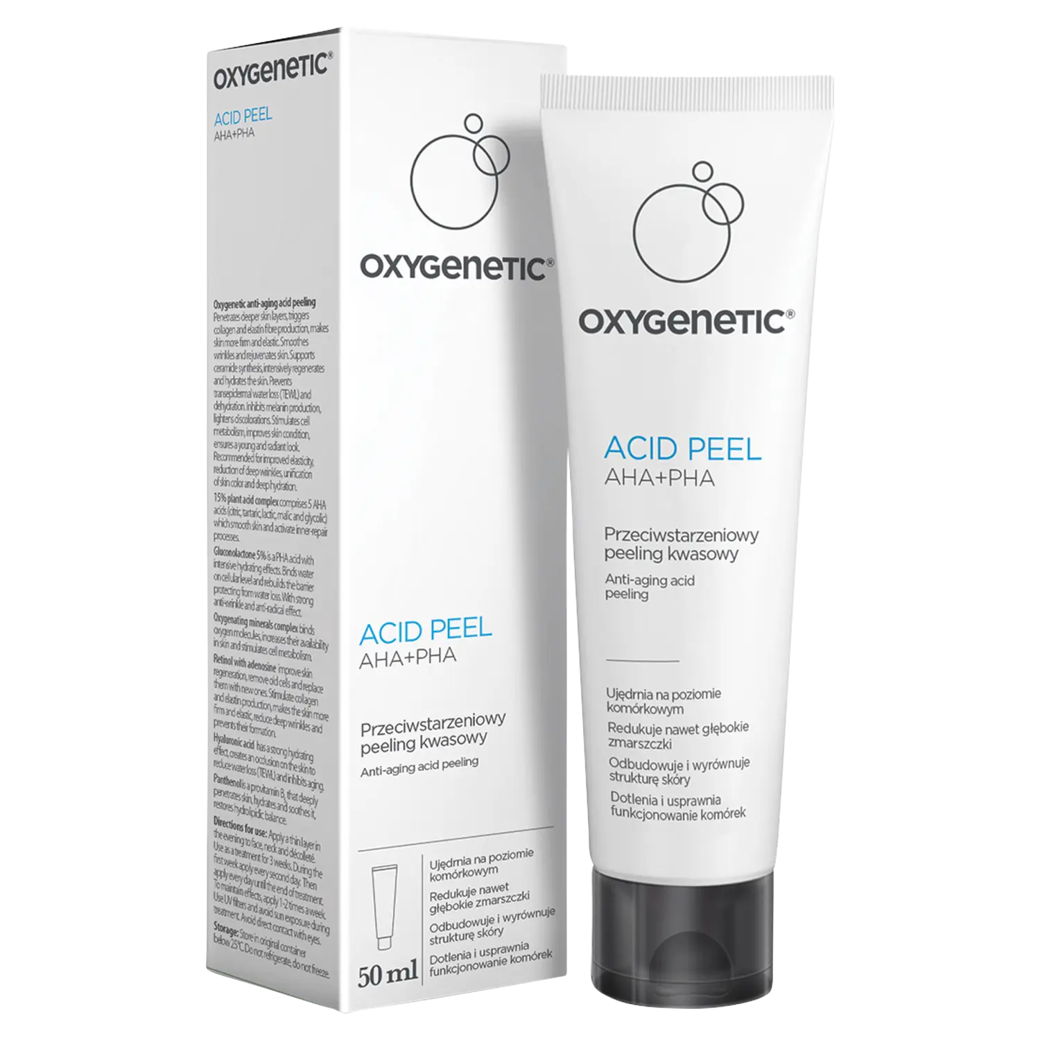 Oxygenetic Acid Peel Антивозрастной кислотный скраб для лица, 50 мл
Oxygenetic Acid Peel Антивозрастной кислотный скраб для лица, 50 мл