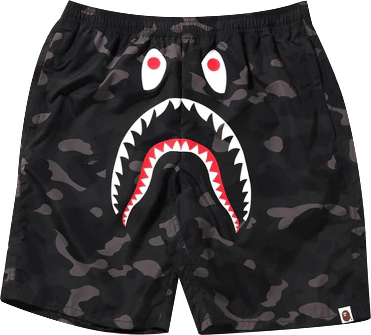 Шорты BAPE Color Camo Shark Beach Shorts Black, черный 
Шорты BAPE Color Camo Shark Beach Shorts Black, черный