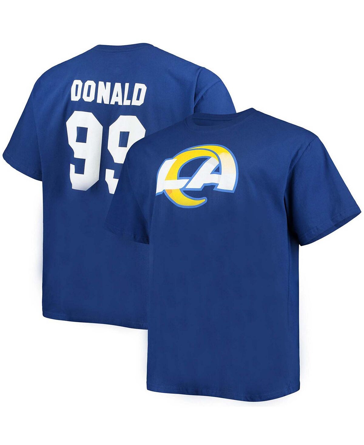 Мужская футболка big and tall aaron donald royal los angeles rams с именем игрока и номером Fanatics, мульти
Мужская футболка big and tall aaron donald royal los angeles rams с именем игрока и номером Fanatics, мульти