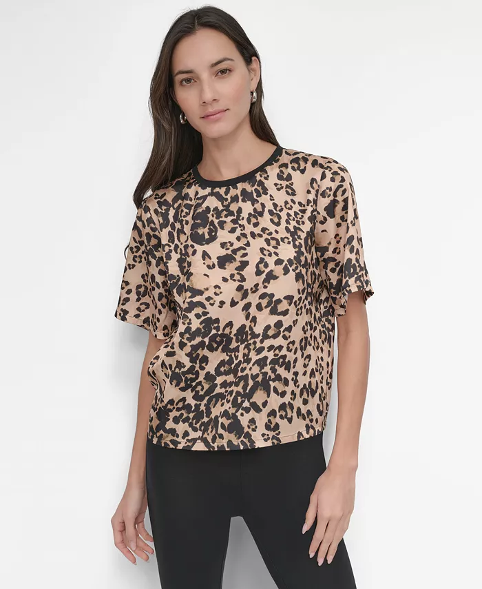 Женский короткий топ с принтом в виде мазков кисти DKNY, коричневый
Женский короткий топ с принтом в виде мазков кисти DKNY, коричневый