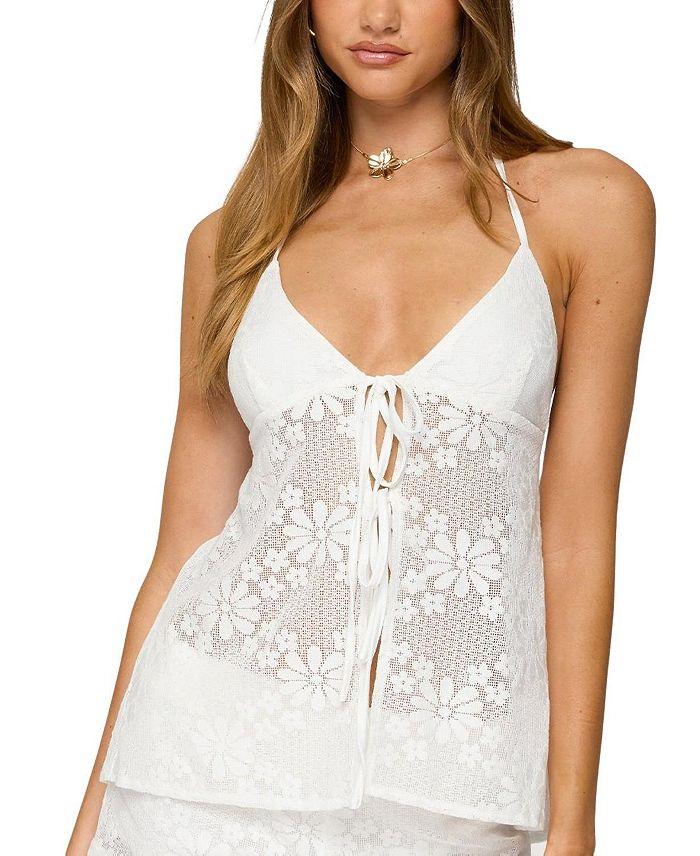 Арли Текстурированный Полупрозрачный Топ-Халтер с Цветочным Принтом Edikted, белый
Арли Текстурированный Полупрозрачный Топ-Халтер с Цветочным Принтом Edikted, белый