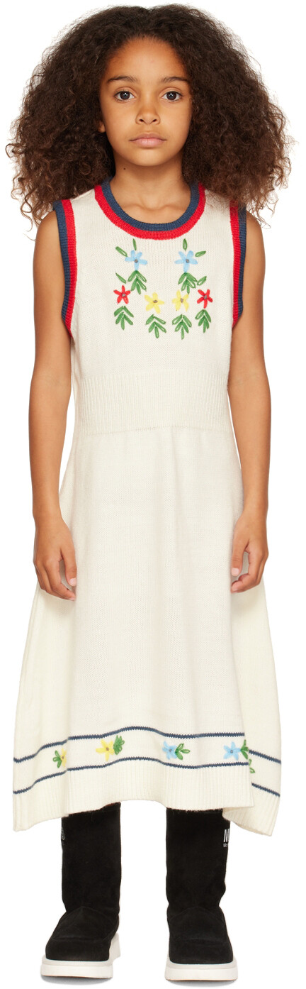 Детское платье Off-White с цветами Fish & Kids
Детское платье Off-White с цветами Fish & Kids