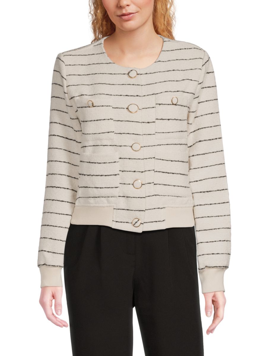 Полосатая трикотажная куртка в стиле бомбер Laundry by Shelli Segal, цвет Marshmallow Black, Черный, Полосатая трикотажная куртка в стиле бомбер Laundry by Shelli Segal, цвет Marshmallow Black
Полосатая трикотажная куртка в стиле бомбер Laundry by Shelli Segal, цвет Marshmallow Black, Черный, Полосатая трикотажная куртка в стиле бомбер Laundry by Shelli Segal, цвет Marshmallow Black