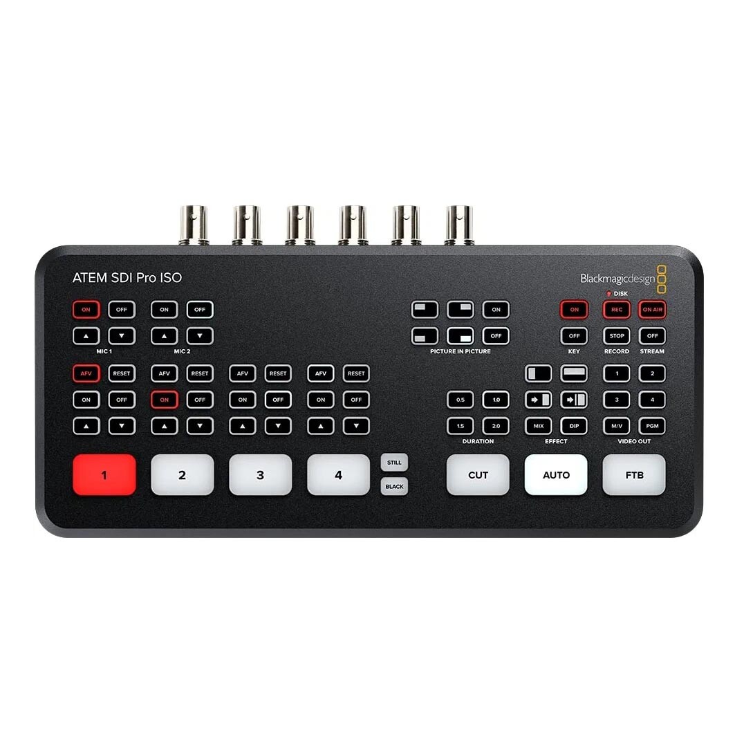 Видеомикшер Blackmagic Design ATEM SDI Pro ISO, черный
Видеомикшер Blackmagic Design ATEM SDI Pro ISO, черный