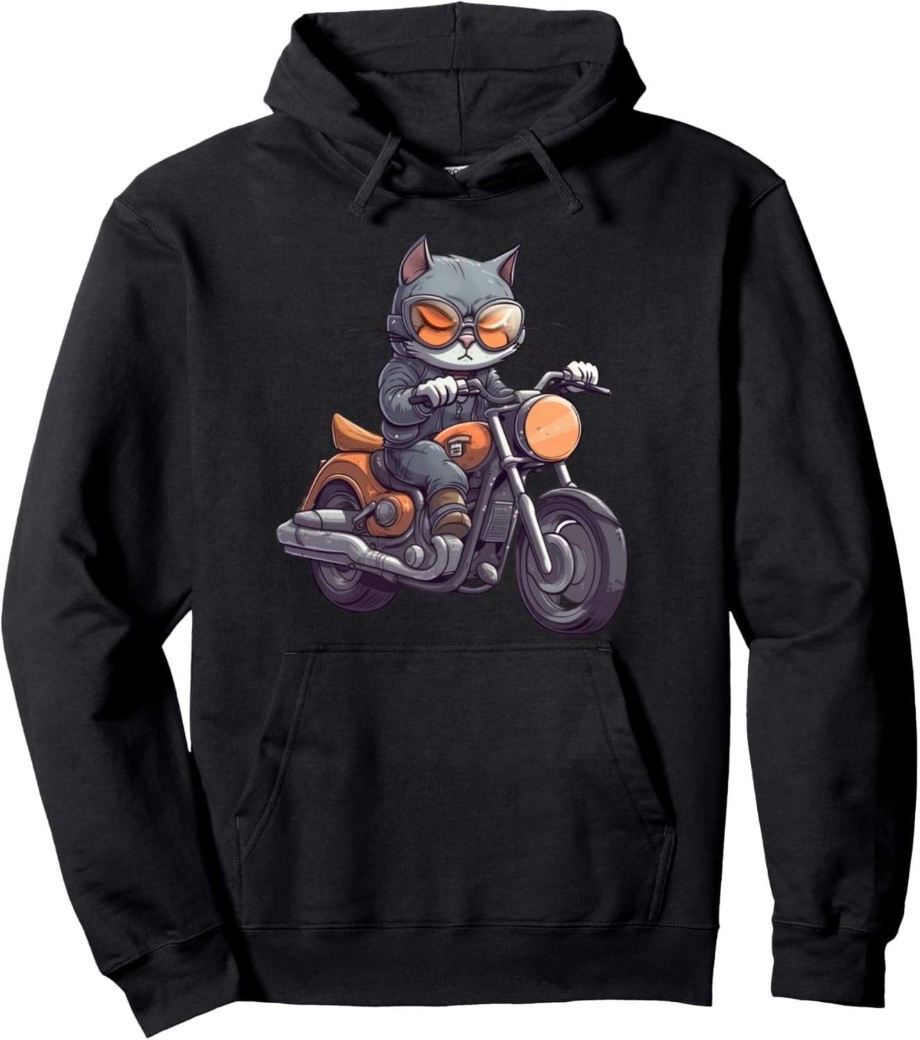Худи с изображением кошки на мотоцикле Cat Fans, черный
Худи с изображением кошки на мотоцикле Cat Fans, черный