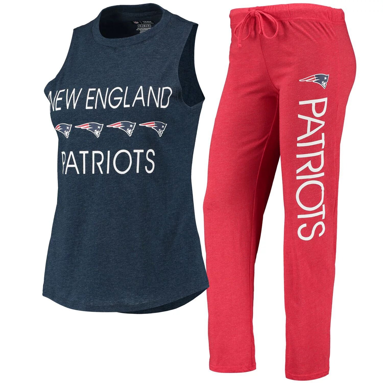 Женский спортивный комплект Concepts Sport красный/темно-синий New England Patriots Muscle Майка и брюки для сна
Женский спортивный комплект Concepts Sport красный/темно-синий New England Patriots Muscle Майка и брюки для сна