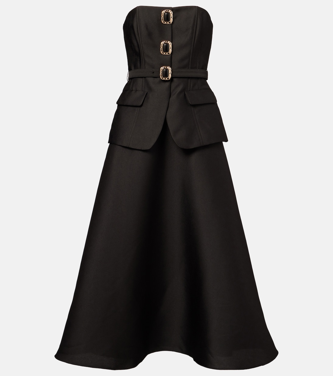 Украшенное платье миди с поясом Self-Portrait, черный
Украшенное платье миди с поясом Self-Portrait, черный