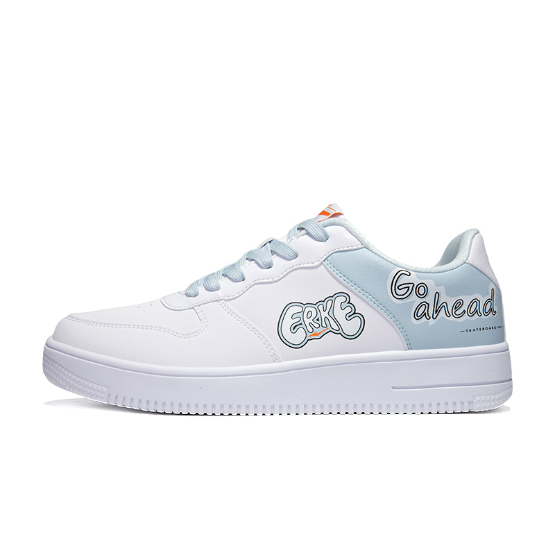 Erke Кроссовки для скейтбординга Sports Life Collection с противоскользящим покрытием, износостойкие, мужские, белые, синие 
Erke Кроссовки для скейтбординга Sports Life Collection с противоскользящим покрытием, износостойкие, мужские, белые, синие