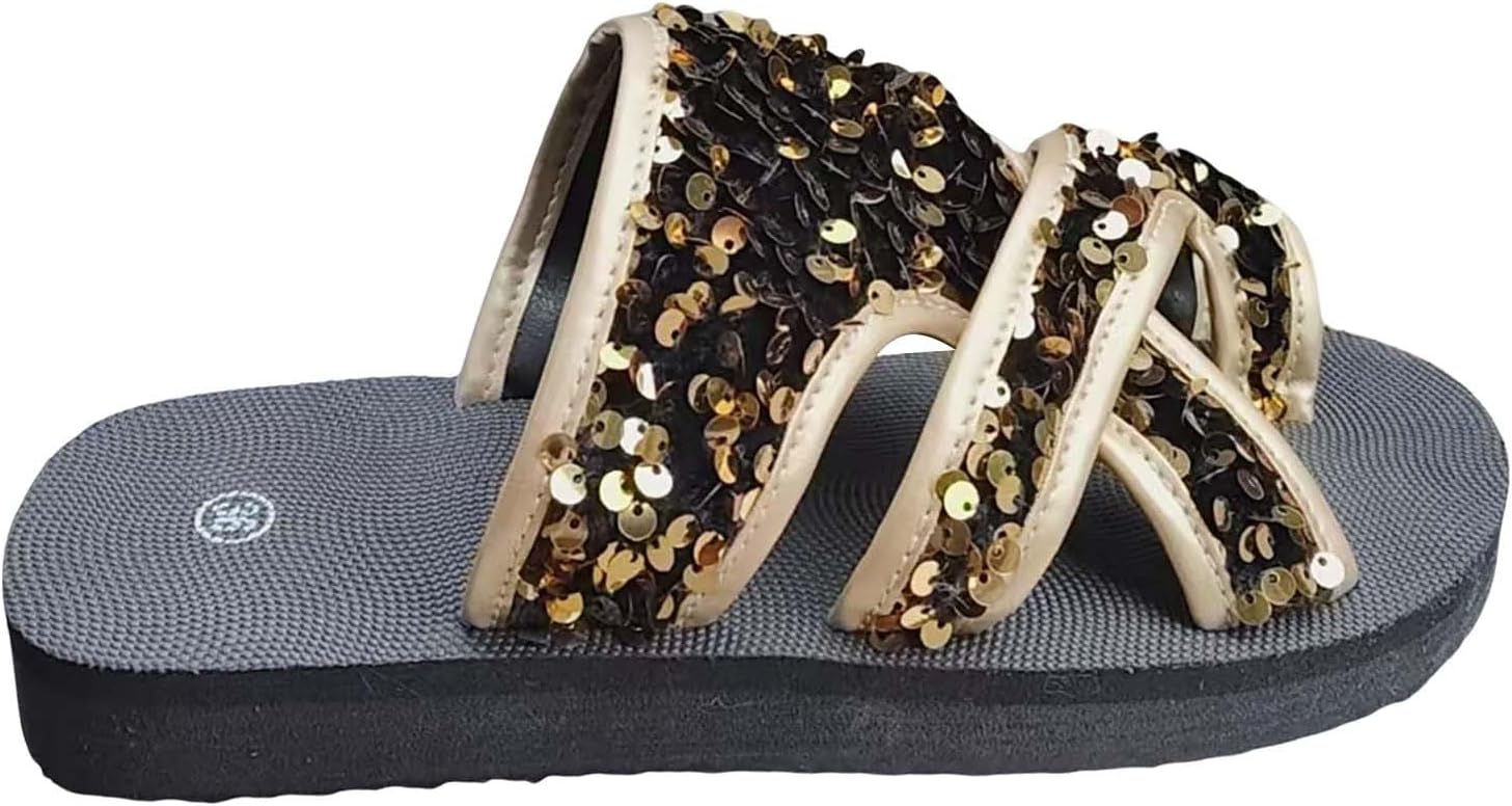 Женские плоские тапочки модные с открытым носком, на платформе, эластичные, легкие и удобные, рождественские тапочки для мужчин и женщин Generic, золотой
Женские плоские тапочки модные с открытым носком, на платформе, эластичные, легкие и удобные, рождественские тапочки для мужчин и женщин Generic, золотой