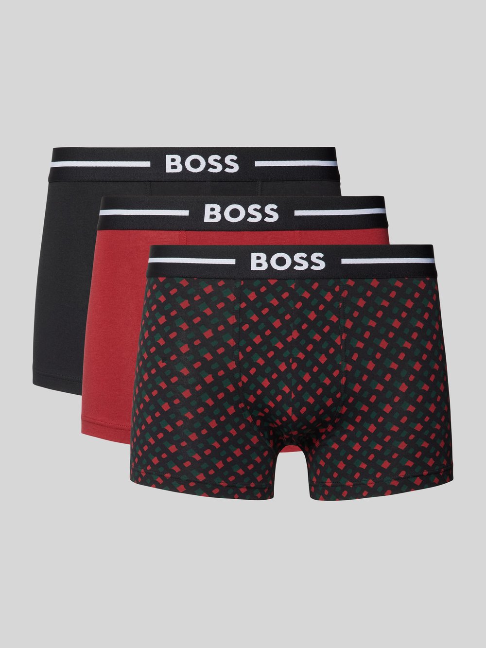 Трусы-боксеры с эластичным поясом и этикеткой в упаковке 3 шт BOSS, темно-красный
Трусы-боксеры с эластичным поясом и этикеткой в упаковке 3 шт BOSS, темно-красный