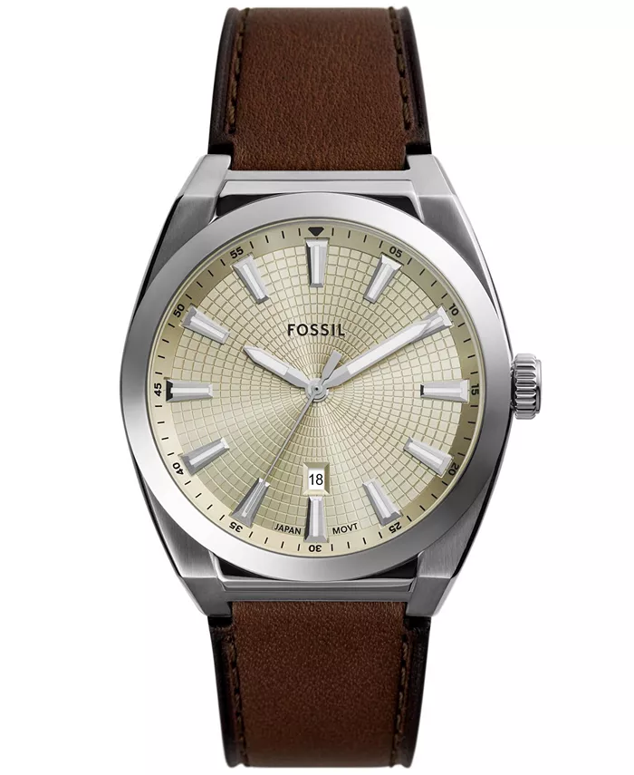Мужские часы Everett Three-Hand Date с коричневым кожаным ремешком, 42 мм Fossil, Серебристый, Мужские часы Everett Three-Hand Date с коричневым кожаным ремешком, 42 мм Fossil
Мужские часы Everett Three-Hand Date с коричневым кожаным ремешком, 42 мм Fossil, Серебристый, Мужские часы Everett Three-Hand Date с коричневым кожаным ремешком, 42 мм Fossil