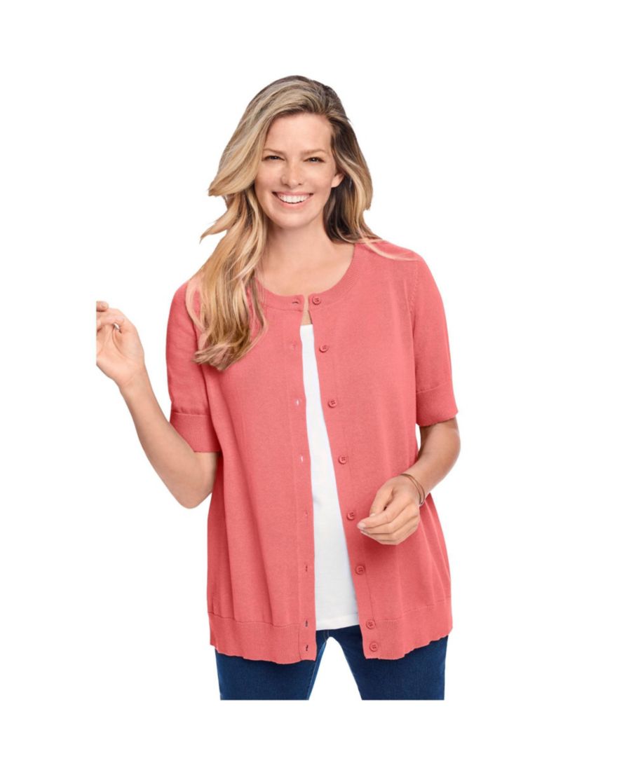 Женский кардиган Within Perfect с рукавами до локтя Woman Within, Sweet coral
Женский кардиган Within Perfect с рукавами до локтя Woman Within, Sweet coral