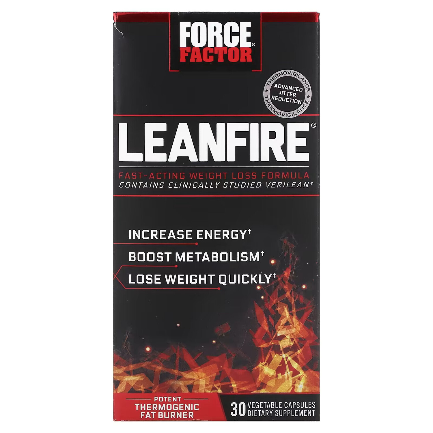 Формула для быстрого снижения веса Force Factor, LeanFire, 30 растительных капсул
Формула для быстрого снижения веса Force Factor, LeanFire, 30 растительных капсул