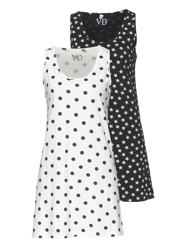 Ночная рубашка VIVANCE DREAMS, цвет weiß-schwarz-gepunktet, schwarz-weiß-gepunktet
Ночная рубашка VIVANCE DREAMS, цвет weiß-schwarz-gepunktet, schwarz-weiß-gepunktet