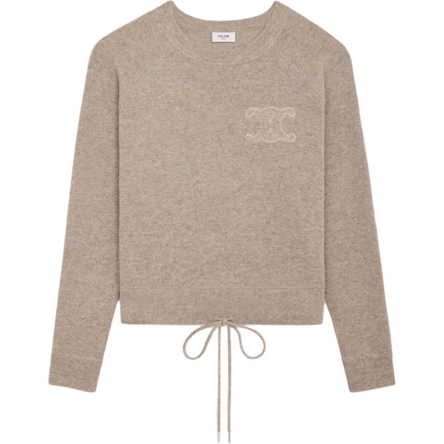 Свитер Triomphe с круглым вырезом и завязками Celine, oat
Свитер Triomphe с круглым вырезом и завязками Celine, oat