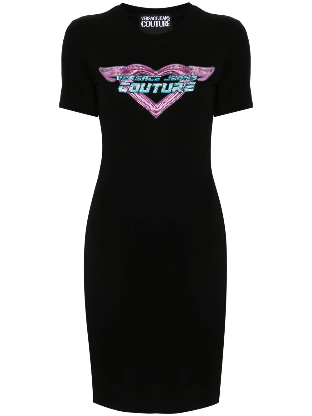 Платье мини со стразами Versace Jeans Couture, черный
Платье мини со стразами Versace Jeans Couture, черный
