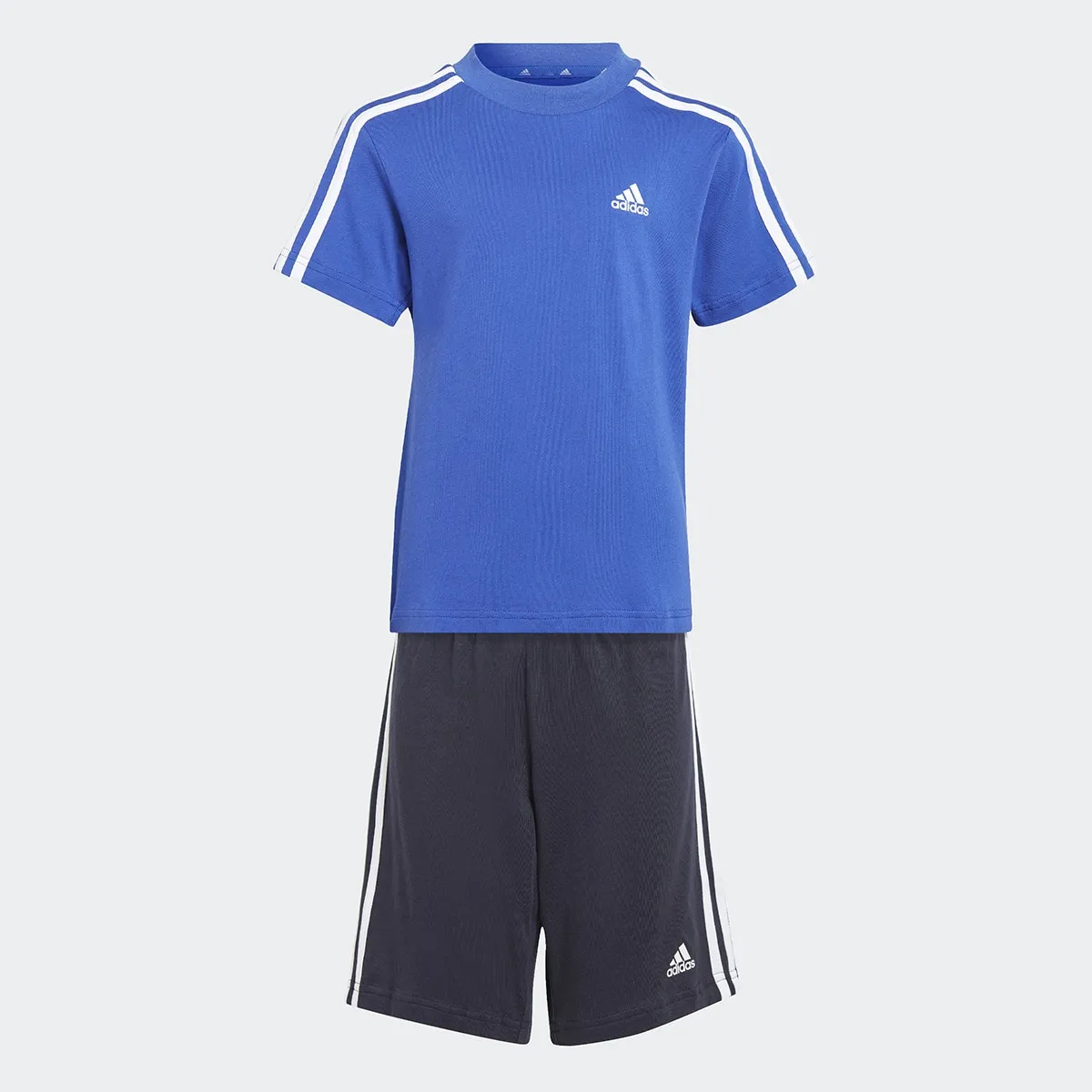 Детский комплект Essentials 3 полоски Adidas, синий 
Детский комплект Essentials 3 полоски Adidas, синий