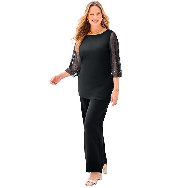 Женский топ с рукавами из сетки Catherines, Black
Женский топ с рукавами из сетки Catherines, Black