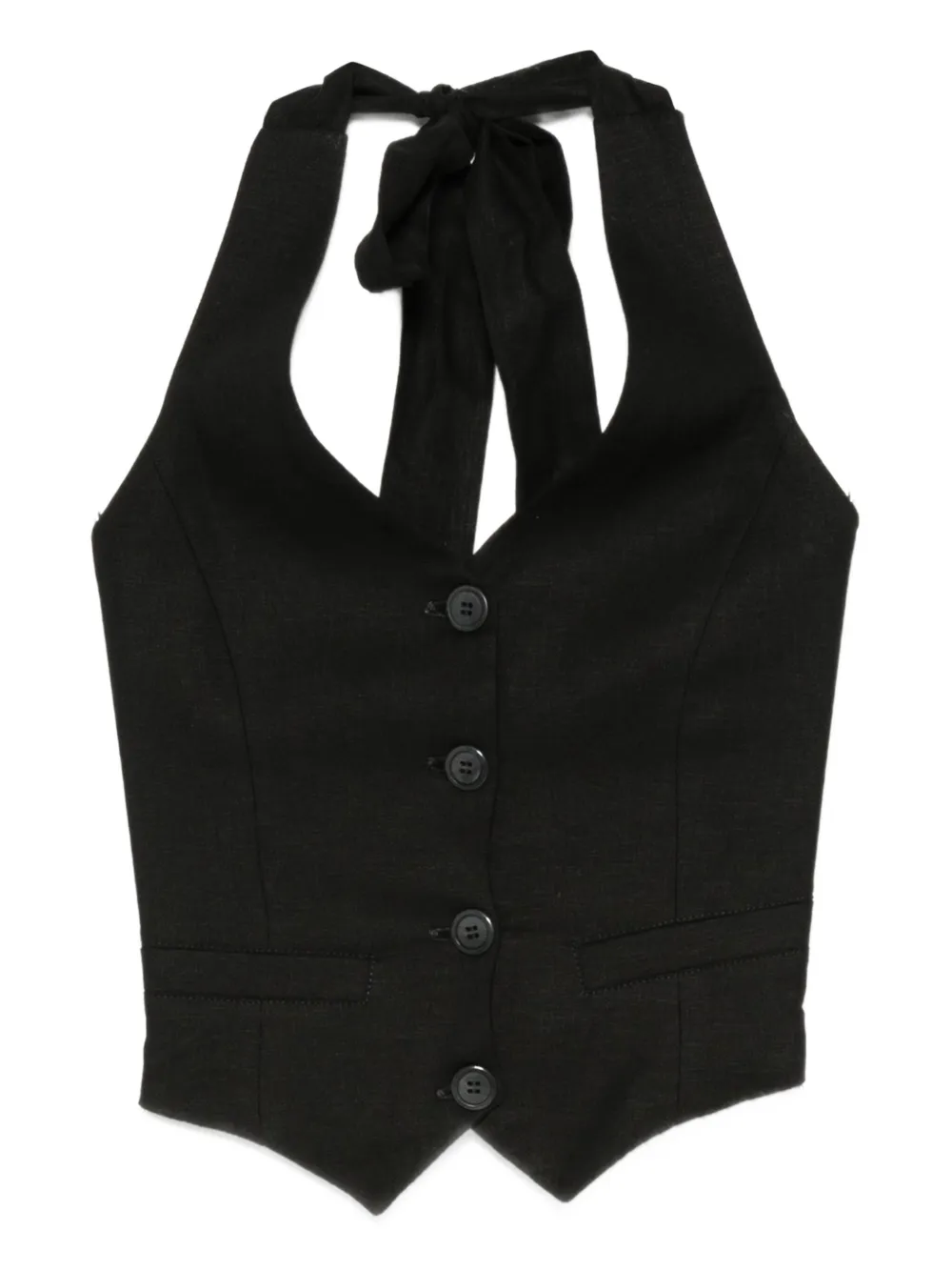 Топ Skipper с халтер-воротом и застежкой на пуговицы HAMZA, черный
Топ Skipper с халтер-воротом и застежкой на пуговицы HAMZA, черный