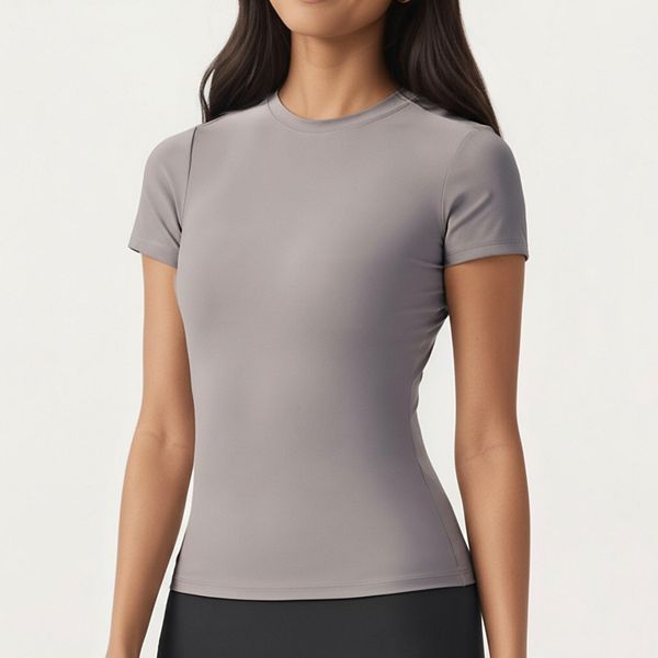 Женская футболка с коротким рукавом и круглым вырезом из эластичной ткани Anna-Kaci, Gray
Женская футболка с коротким рукавом и круглым вырезом из эластичной ткани Anna-Kaci, Gray