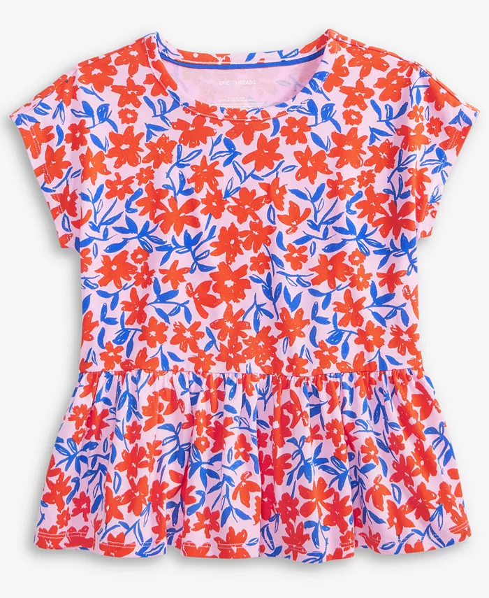 Топ с цветочным принтом и пеплумом для девочек Little & Big Girls Epic Threads, розовый
Топ с цветочным принтом и пеплумом для девочек Little & Big Girls Epic Threads, розовый