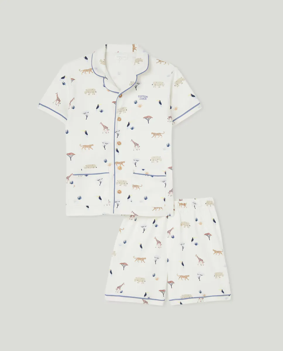 Пижама для мальчика с принтом и застежкой на пуговицы Cotton Juice, белый
Пижама для мальчика с принтом и застежкой на пуговицы Cotton Juice, белый