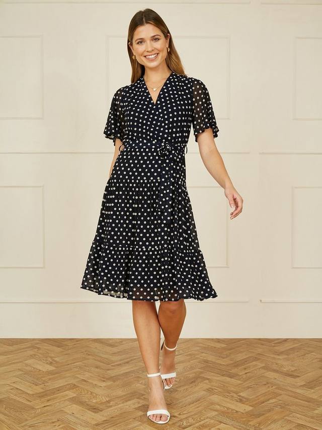 Сетчатое платье миди в горошек Yumi, темно-синий/белый
Сетчатое платье миди в горошек Yumi, темно-синий/белый