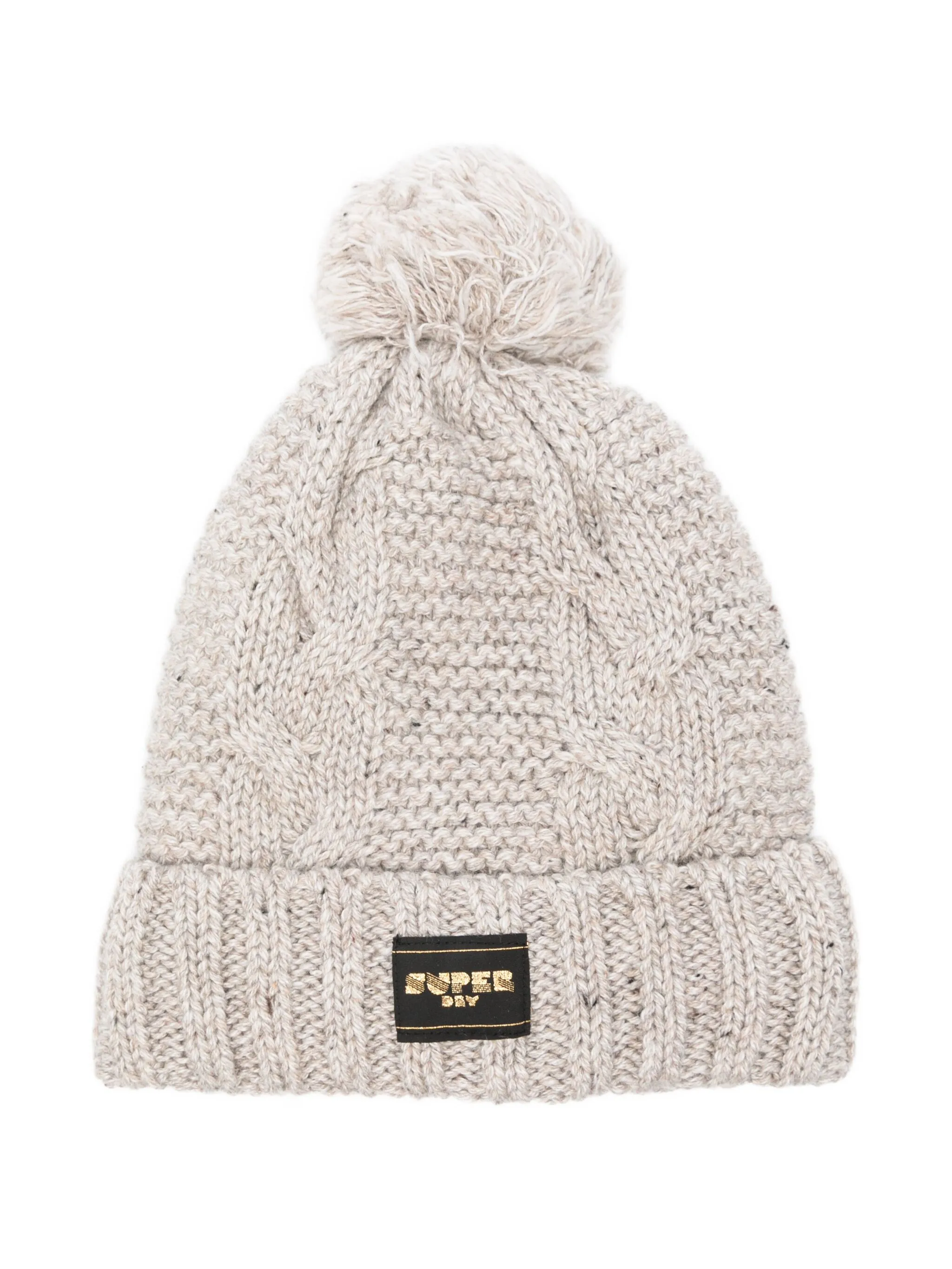 Шапка бини с помпоном Superdry, бежевый
Шапка бини с помпоном Superdry, бежевый