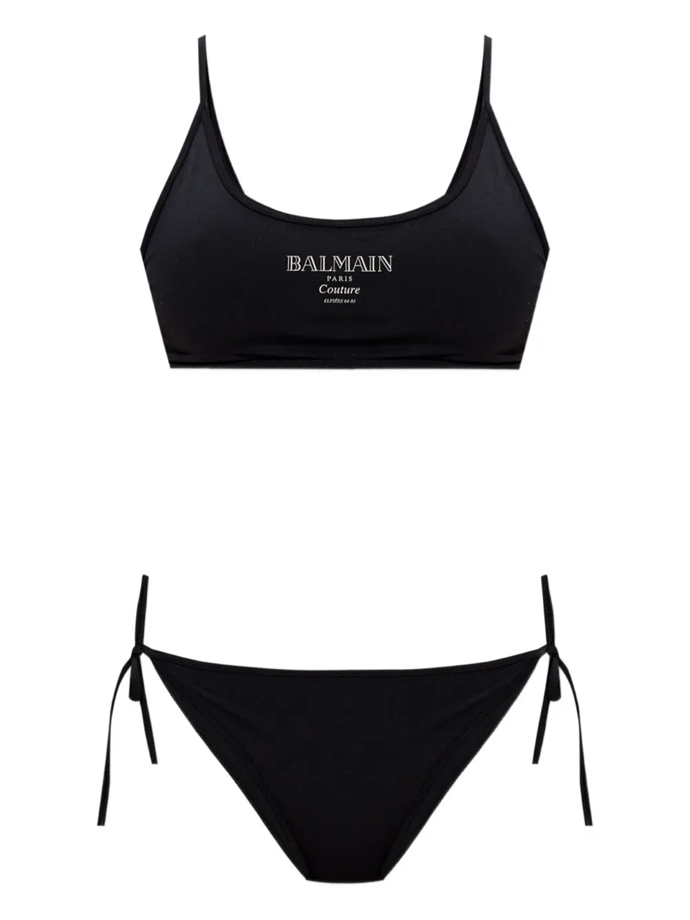 Бикини с завязками и логотипом Balmain, черный
Бикини с завязками и логотипом Balmain, черный