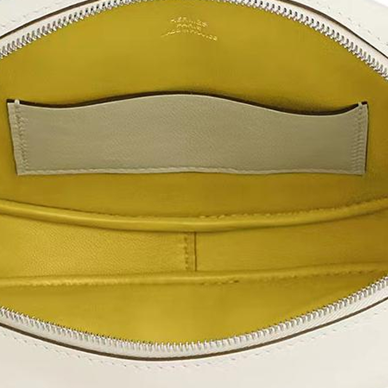 In The Loop Swift Кожаная Двухцветная Сумка-пояс На Пряжке-карабине Женская Кремово-Белый/Лайм HERMES