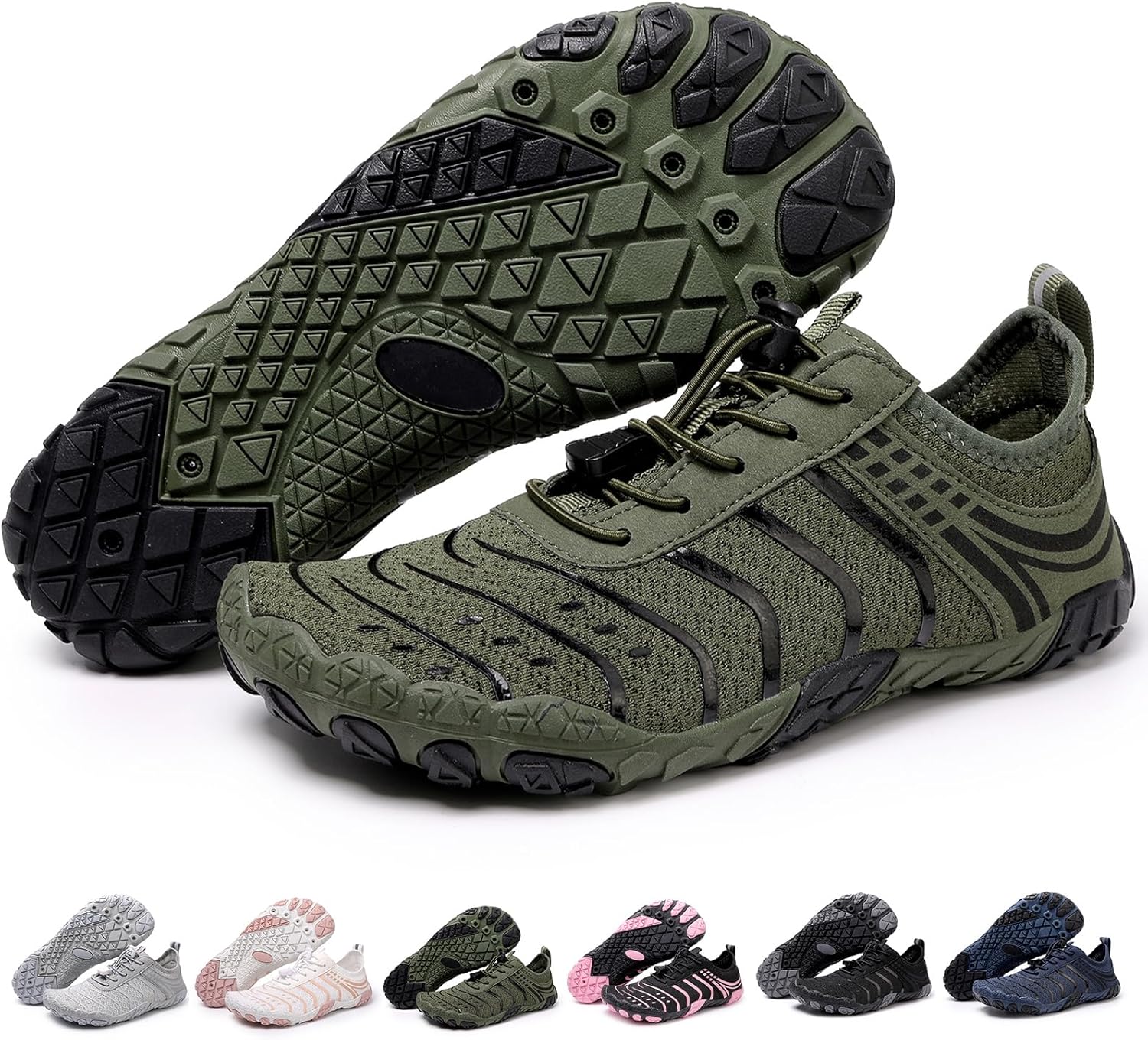 Кроссовки для женщин и мужчин унисекс, быстросохнущие, с нескользящей подошвой, широким носком Feedmoo, зеленый
Кроссовки для женщин и мужчин унисекс, быстросохнущие, с нескользящей подошвой, широким носком Feedmoo, зеленый