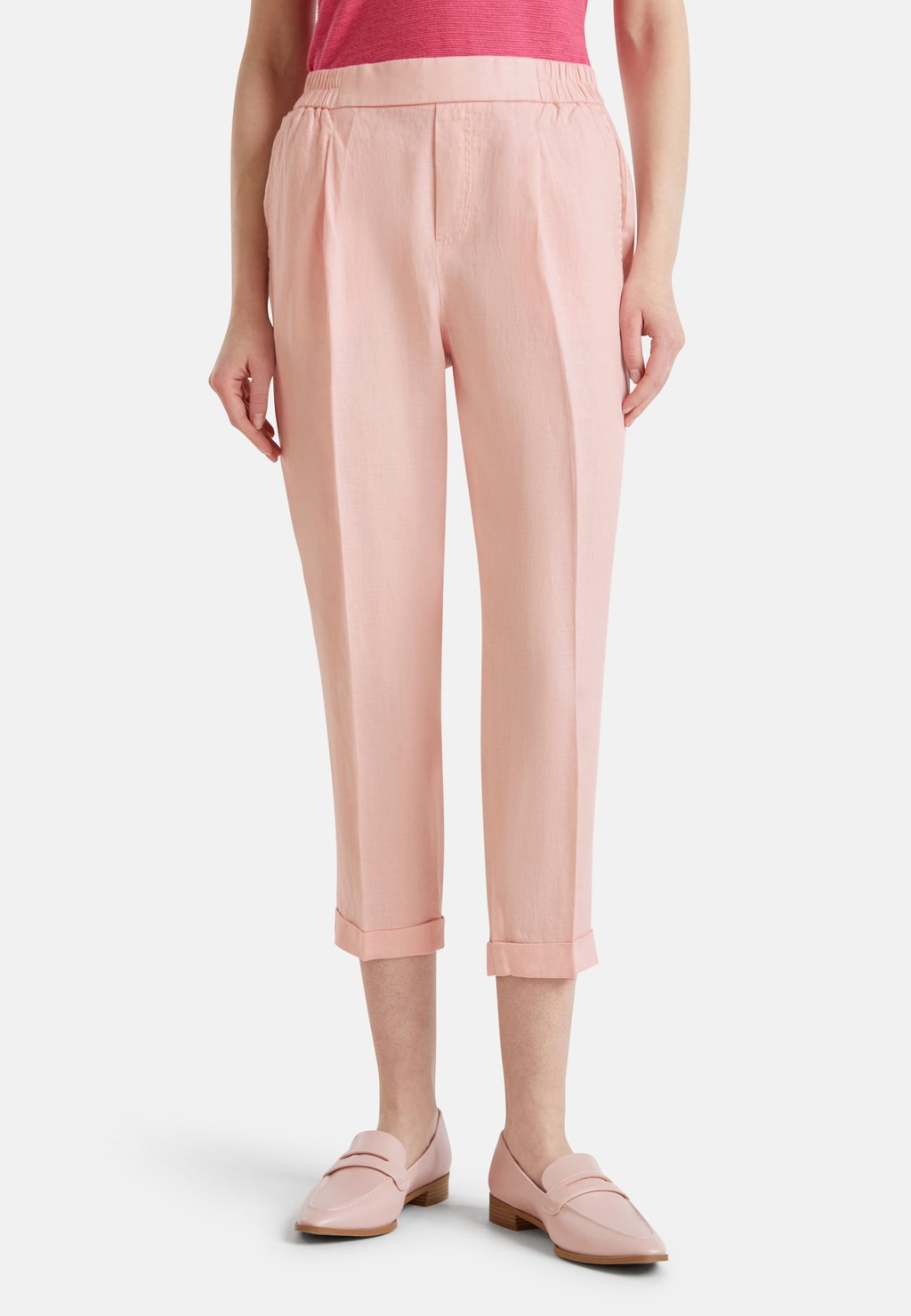 Чиносы CROPPED United Colors of Benetton, розовый 
Чиносы CROPPED United Colors of Benetton, розовый